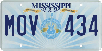 MS license plate MOV434