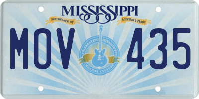MS license plate MOV435