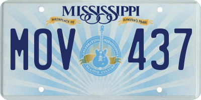 MS license plate MOV437
