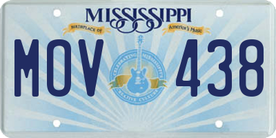MS license plate MOV438