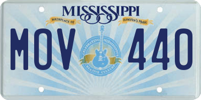 MS license plate MOV440