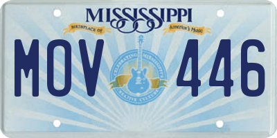 MS license plate MOV446
