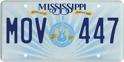 MS license plate MOV447