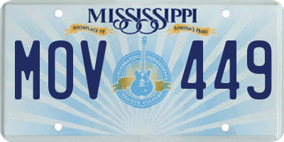 MS license plate MOV449