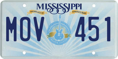 MS license plate MOV451