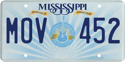 MS license plate MOV452
