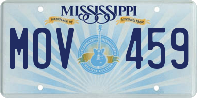 MS license plate MOV459