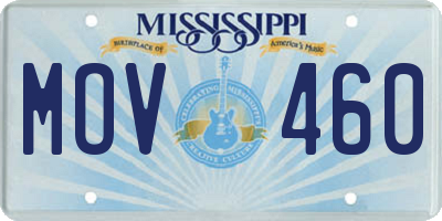 MS license plate MOV460