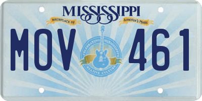 MS license plate MOV461