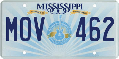 MS license plate MOV462