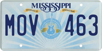 MS license plate MOV463