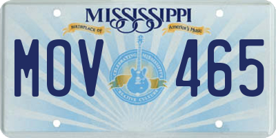 MS license plate MOV465
