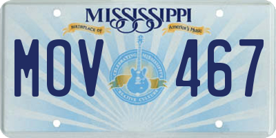 MS license plate MOV467