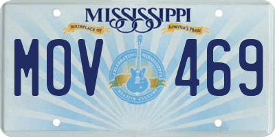MS license plate MOV469