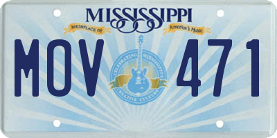 MS license plate MOV471