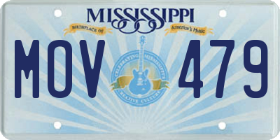 MS license plate MOV479