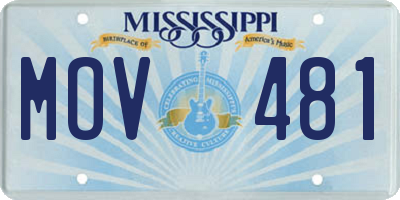 MS license plate MOV481