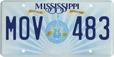 MS license plate MOV483