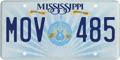 MS license plate MOV485
