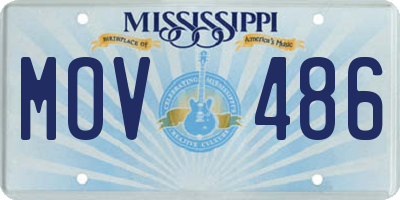 MS license plate MOV486