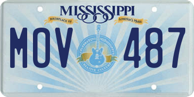 MS license plate MOV487