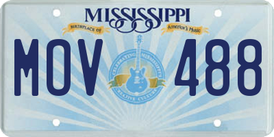 MS license plate MOV488