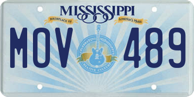 MS license plate MOV489