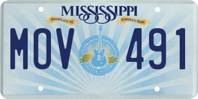 MS license plate MOV491