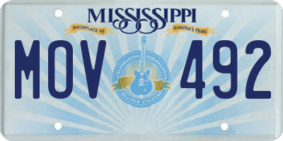 MS license plate MOV492