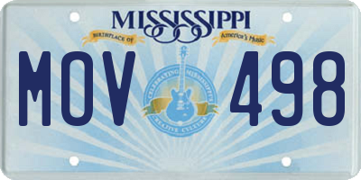 MS license plate MOV498