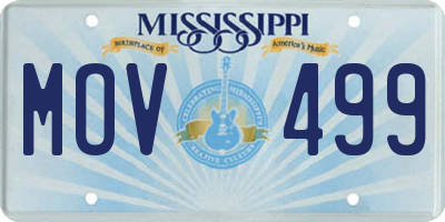 MS license plate MOV499