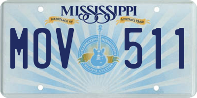 MS license plate MOV511