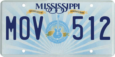 MS license plate MOV512
