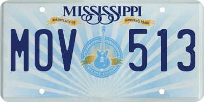 MS license plate MOV513