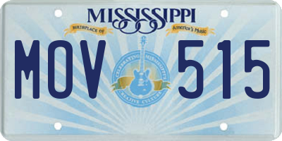 MS license plate MOV515