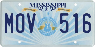 MS license plate MOV516