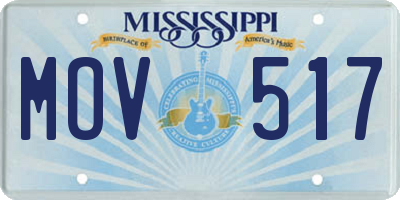 MS license plate MOV517