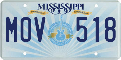 MS license plate MOV518