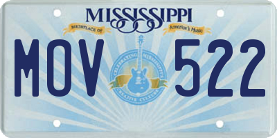 MS license plate MOV522