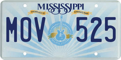 MS license plate MOV525