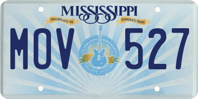 MS license plate MOV527