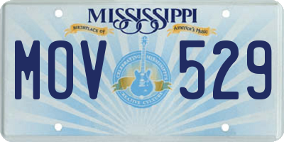 MS license plate MOV529