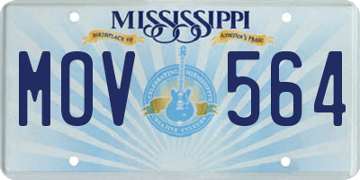 MS license plate MOV564
