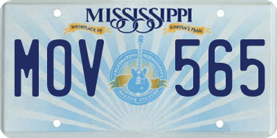 MS license plate MOV565
