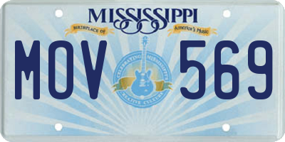 MS license plate MOV569