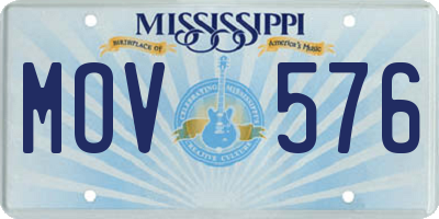 MS license plate MOV576