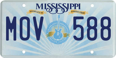 MS license plate MOV588