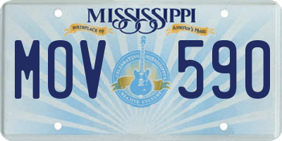 MS license plate MOV590
