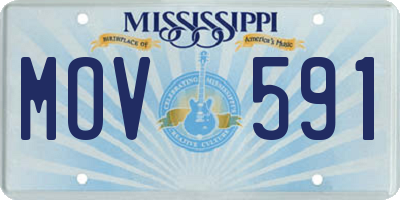 MS license plate MOV591