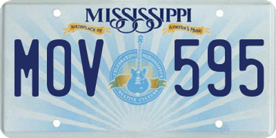 MS license plate MOV595